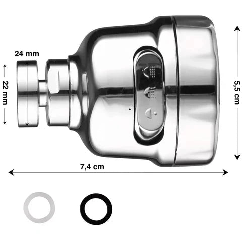 Tête de robinet buse rotative mousseur
