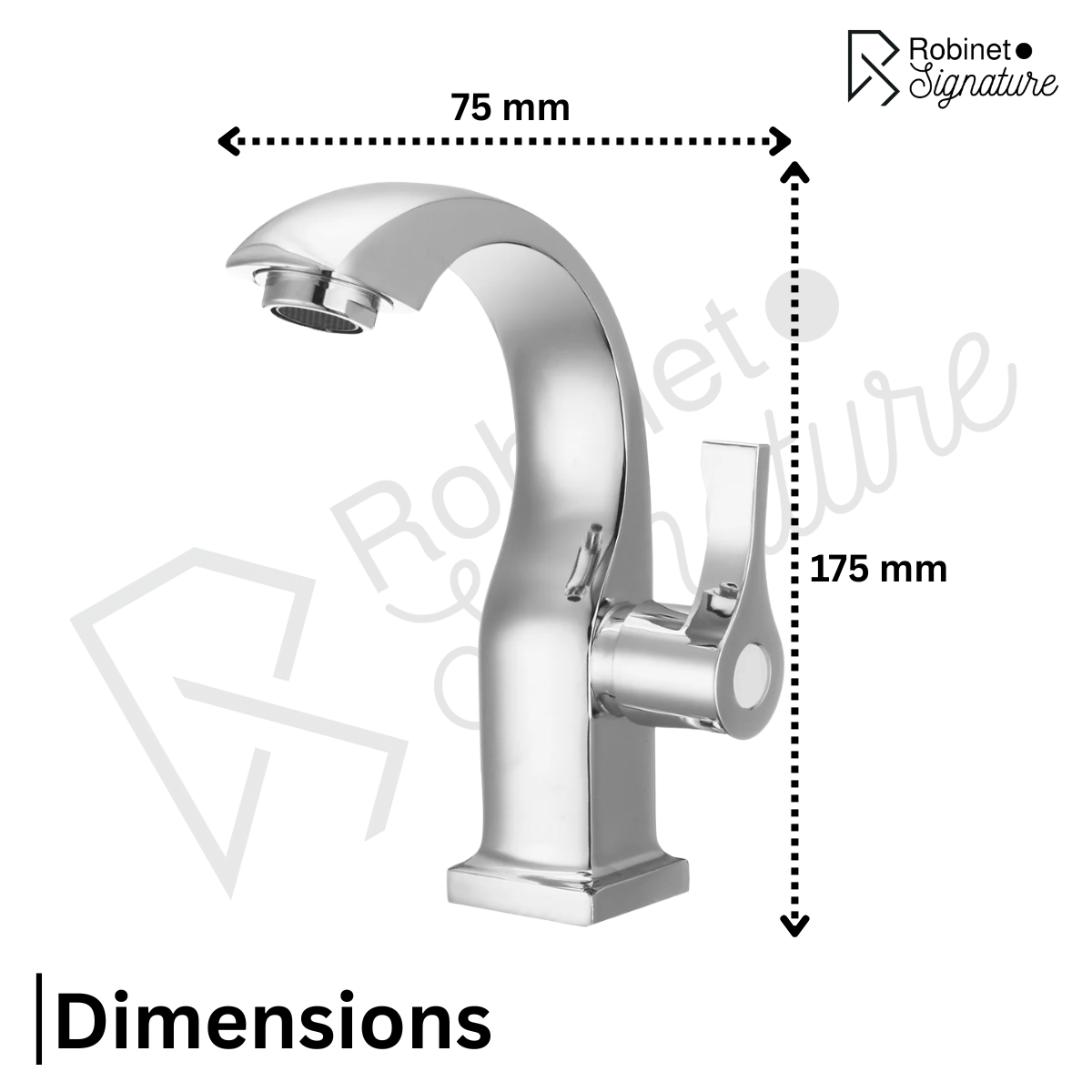 Robinet mitigeur lave main eau froide - Argenté