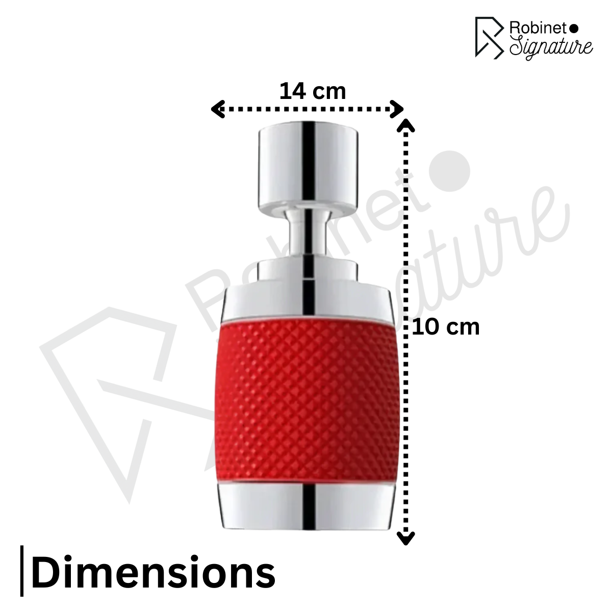 Tête de robinet mousseur filtre eau robinet - Rouge - Laiton