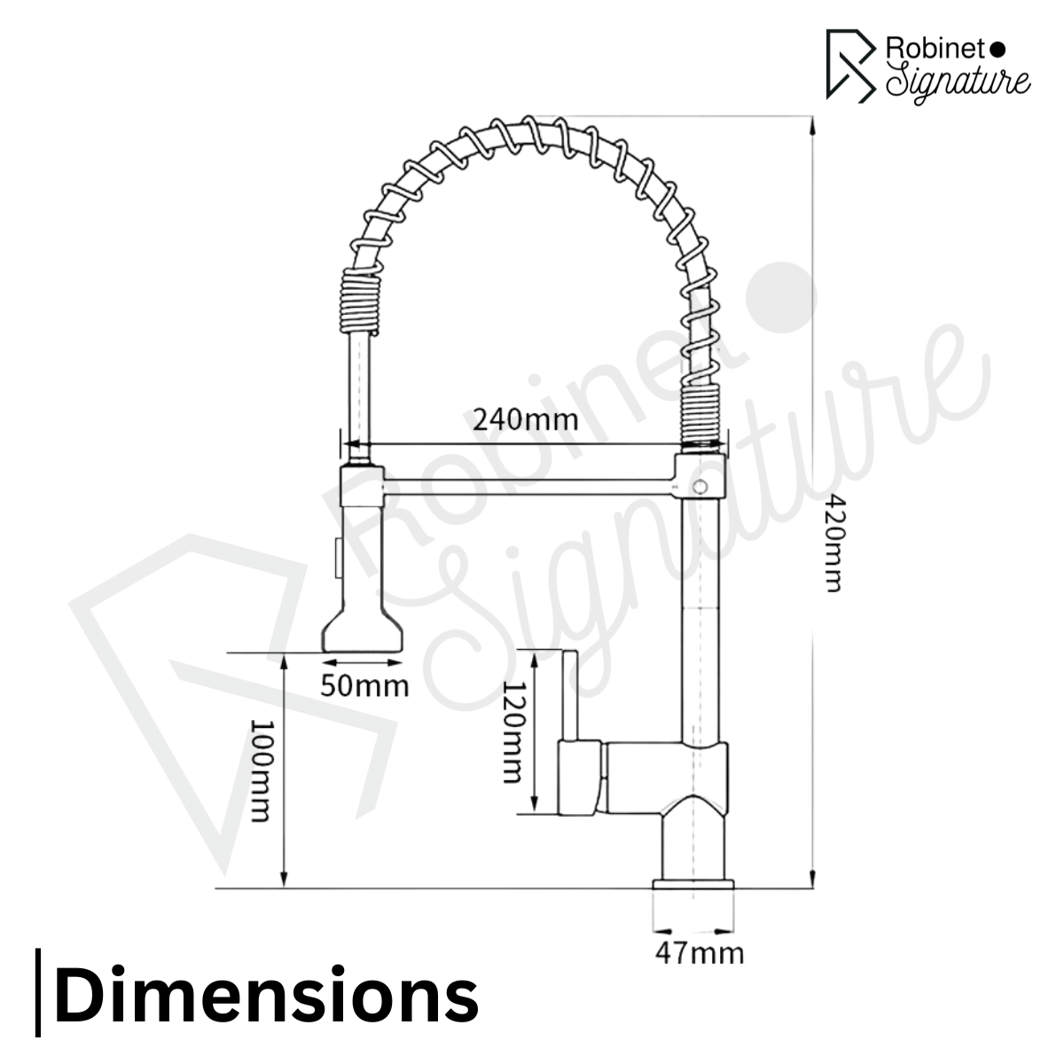 Mitigeur Robinet cuisine doré avec douchette flexible