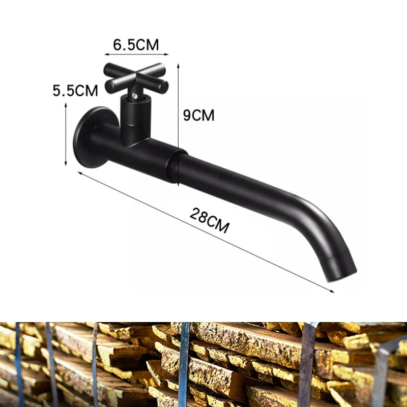 Robinet mitigeur évier cuisine mural encastrable eau froide poignée croix - Blanc (img-fond-gris)