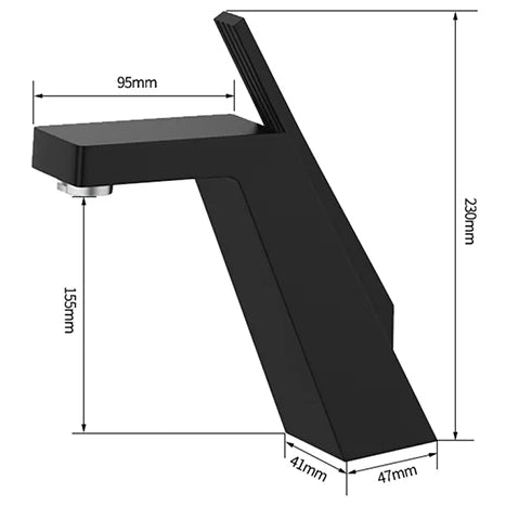 Robinet mitigeur salle de bain lavabo design contemporain - Argenté