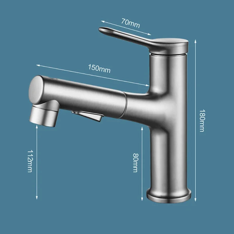 Robinet mitigeur lavabo salle de bain deux jets - Blanc - Laiton