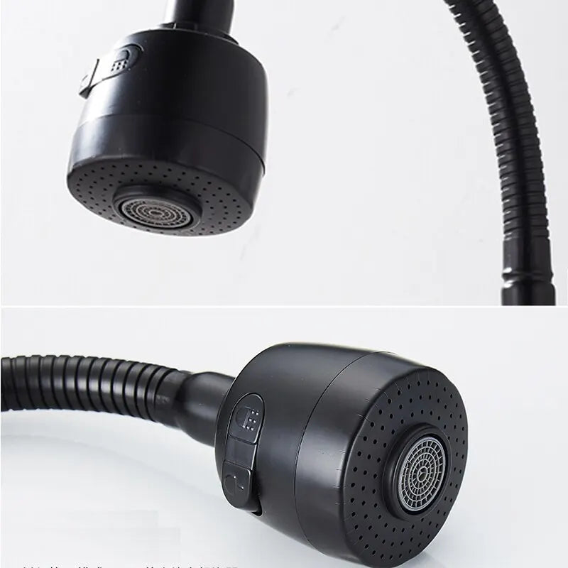 Robinet mitigeur douchette cuisine évier encastrable - Noir mat