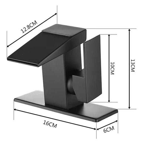 Robinet mitigeur salle de bain lavabo thermostatique affichage numérique - Noir - Laiton