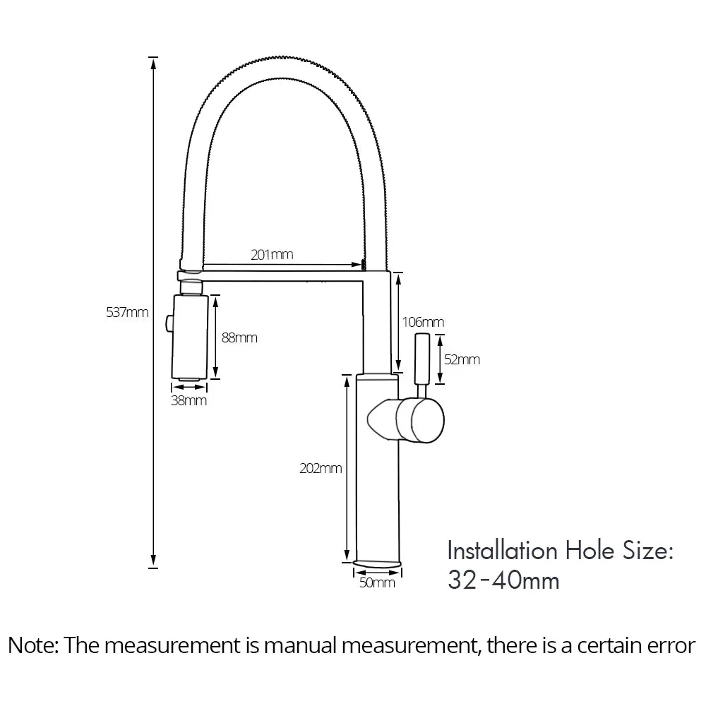 Robinet mitigeur évier cuisine flexible douchette design - Doré - Laiton