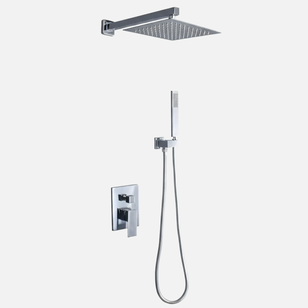 Robinet mitigeur salle de bain colonne de douche douchette - Argenté - Laiton