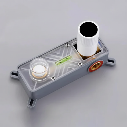 Robinet mitigeur salle de bain lavabo mural encastrable pivotant - Blanc - Laiton