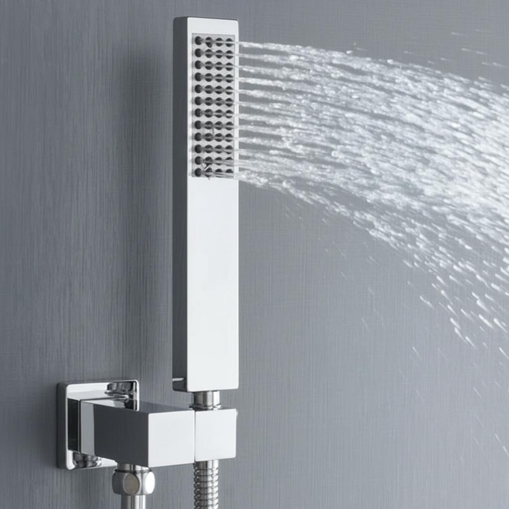 Robinet mitigeur salle de bain colonne de douche douchette - Argenté - Laiton