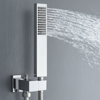 Robinet mitigeur salle de bain colonne de douche douchette - Argenté - Laiton