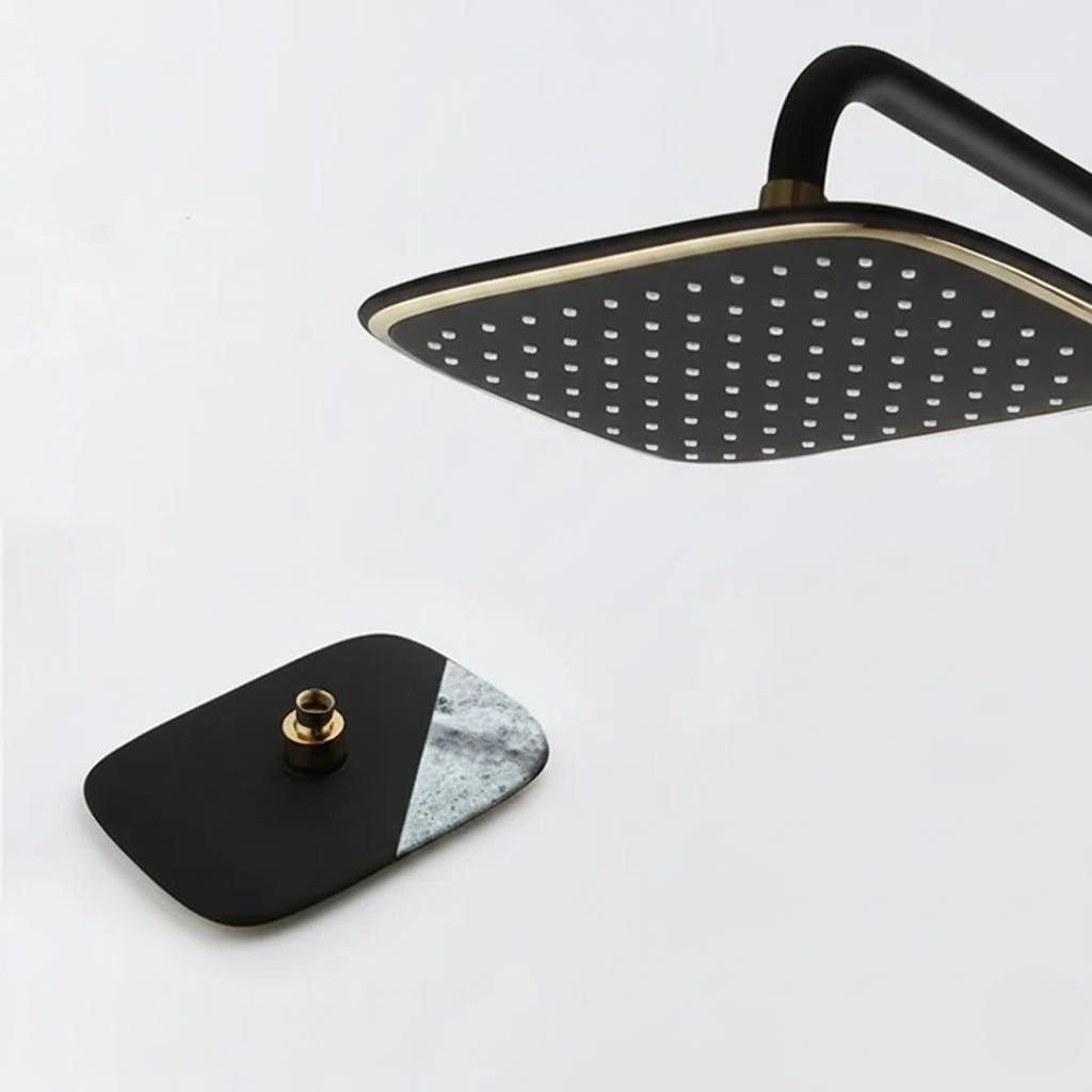 Robinet mitigeur salle de bain baignoire douche - Noir Doré