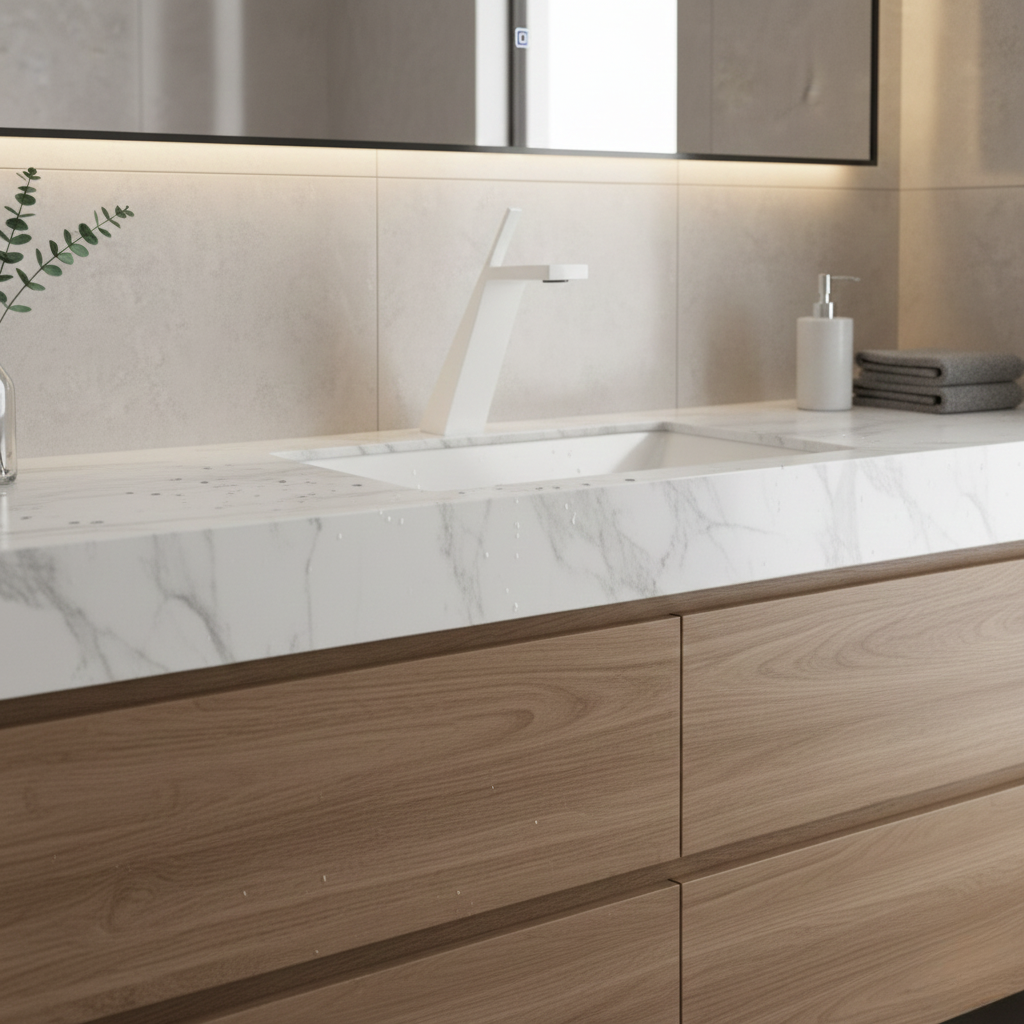 Robinet mitigeur salle de bain lavabo design contemporain - Blanc