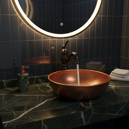 Robinet mitigeur salle de bain lavabo vintage rétro - Noir - Laiton