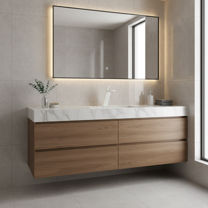Robinet mitigeur salle de bain lavabo design contemporain - Blanc