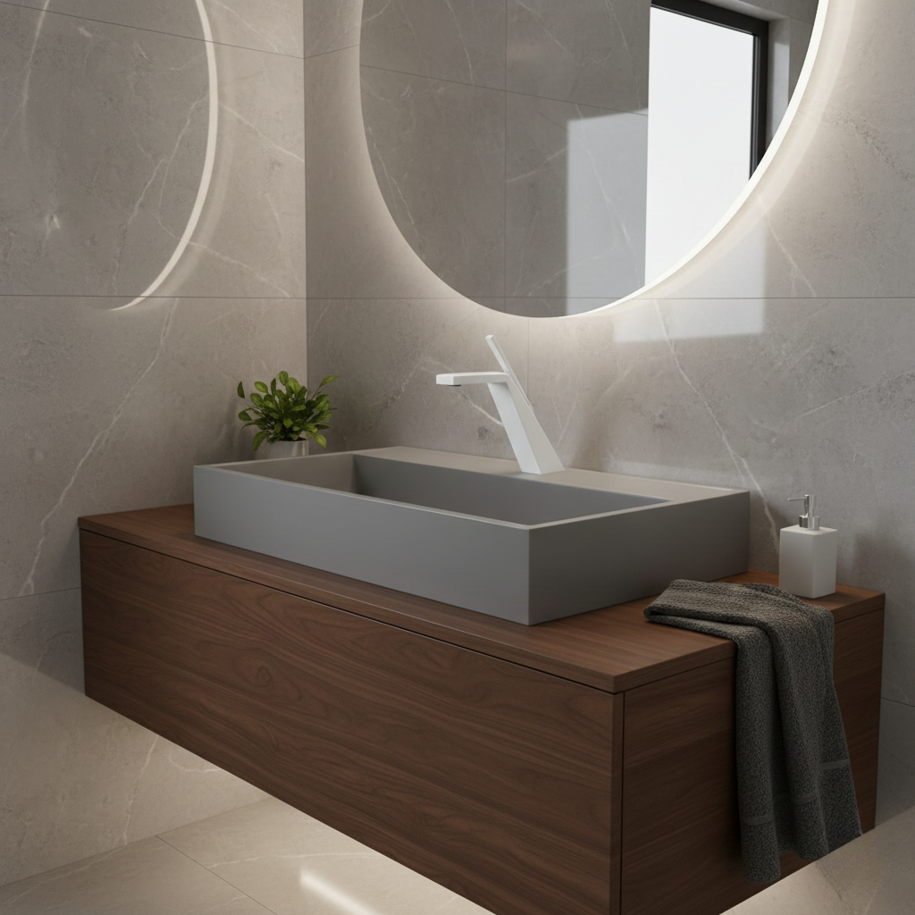 Robinet mitigeur salle de bain lavabo design contemporain - Blanc
