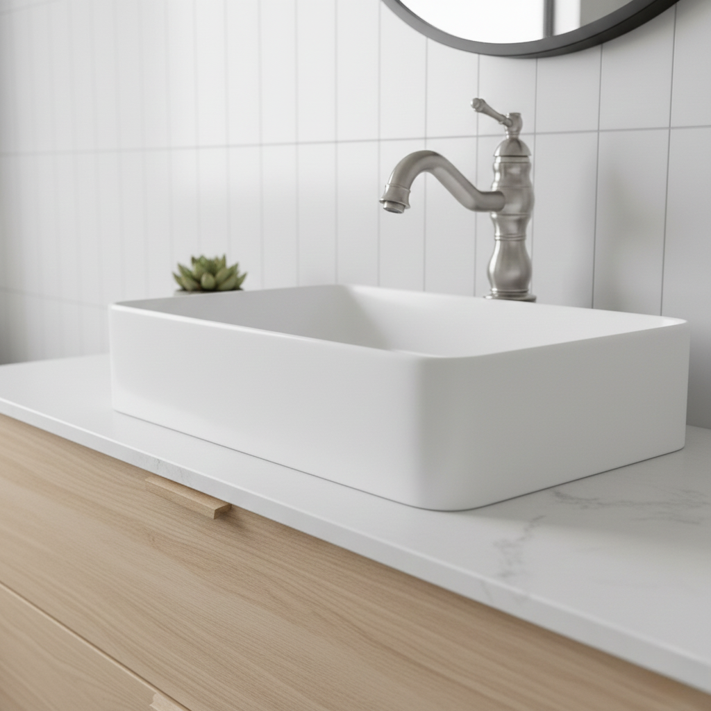 Robinet mitigeur salle de bain lavabo vintage rétro - Argenté - Laiton