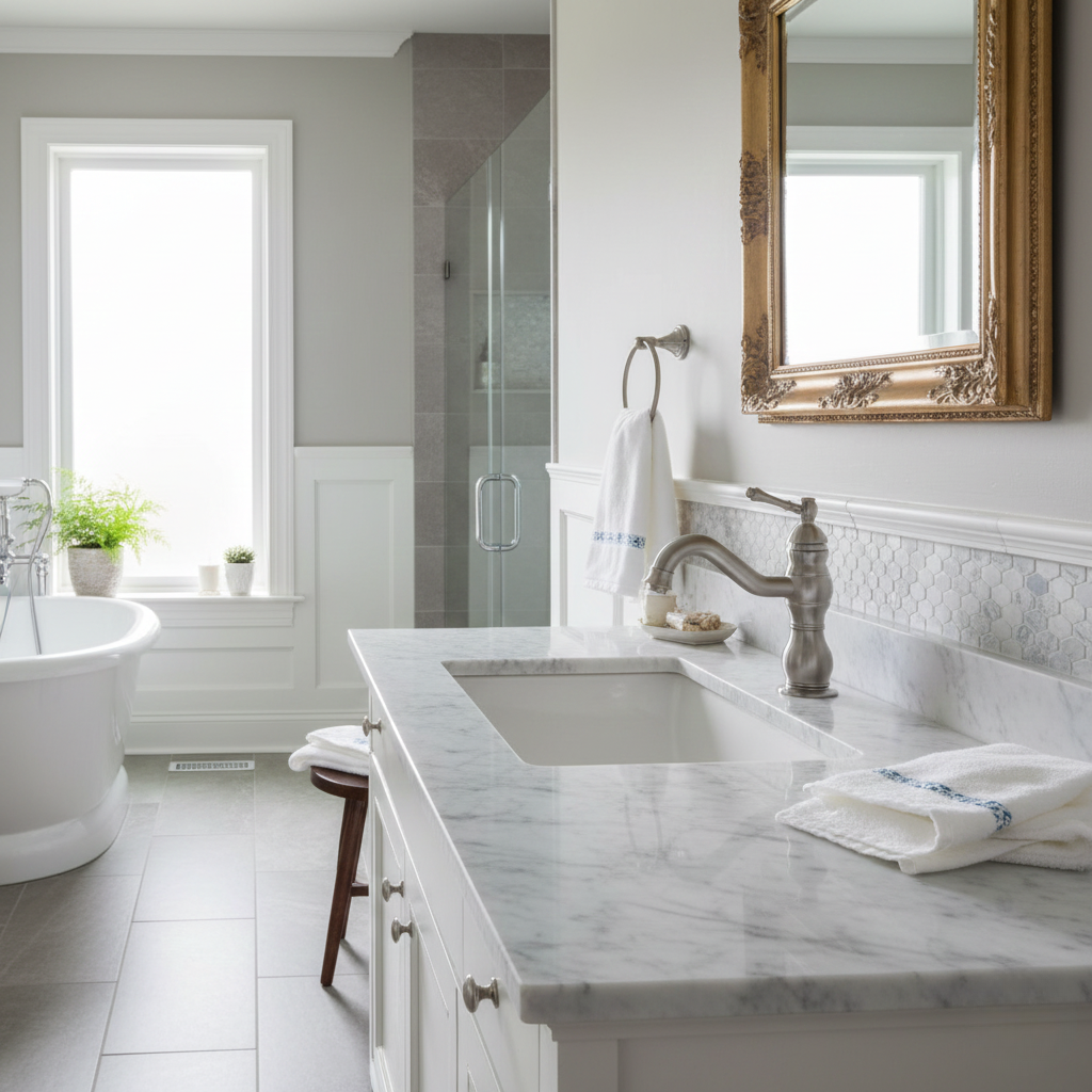 Robinet mitigeur salle de bain lavabo vintage rétro - Argenté - Laiton