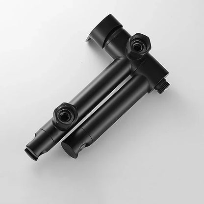 Robinet mitigeur baignoire salle de bain design moderne douchette - Noir - Laiton