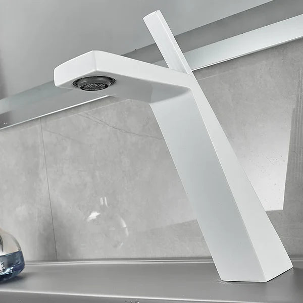 Robinet mitigeur salle de bain lavabo design contemporain - Blanc