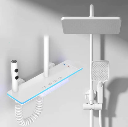 Douche mitigeur encastrable LED avec affichage digital – Argenté (description)