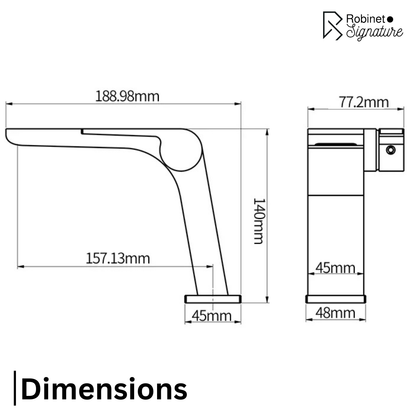 Robinet mitigeur moderne salle de bain lavabo - Doré - Laiton
