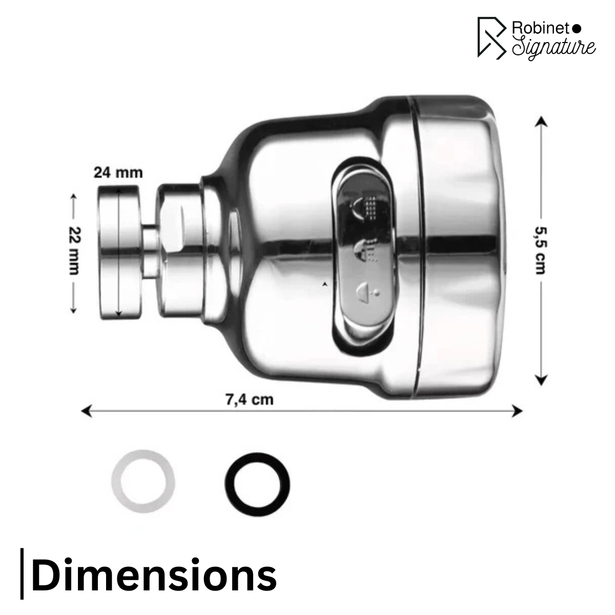 Tête de robinet buse rotative mousseur