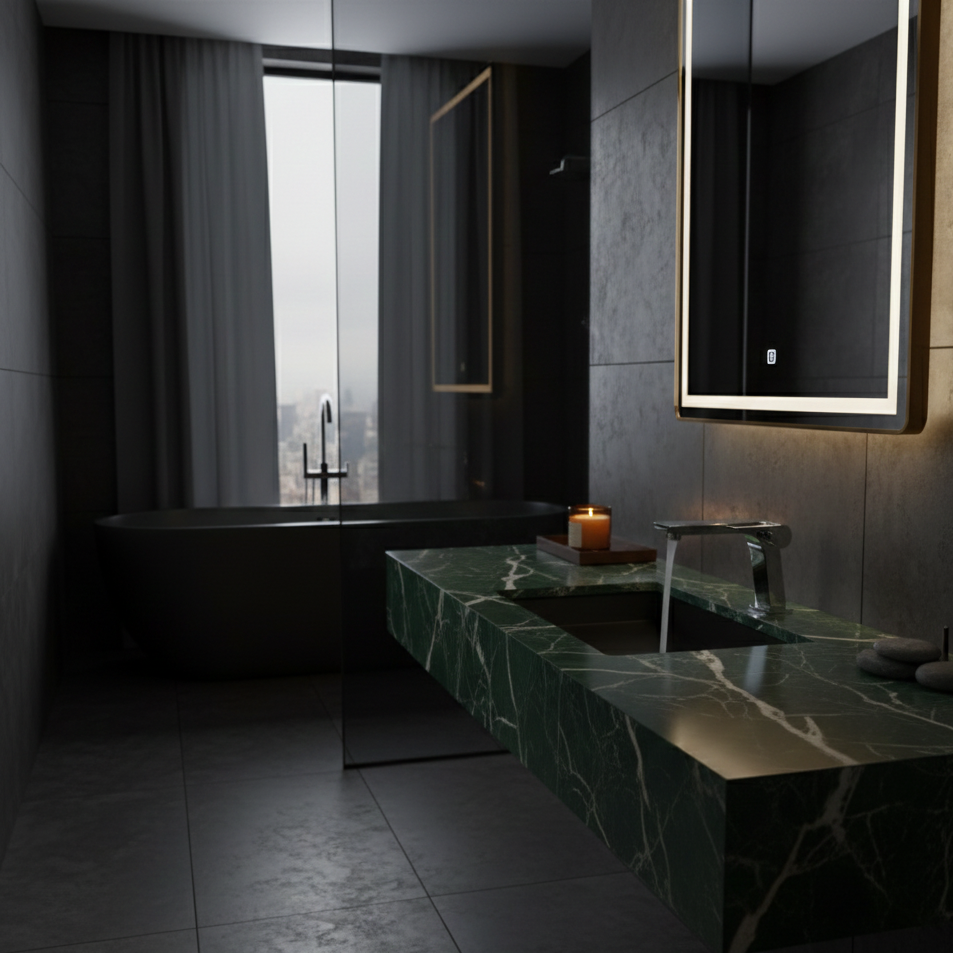 Robinet mitigeur moderne salle de bain lavabo - Argenté - Laiton