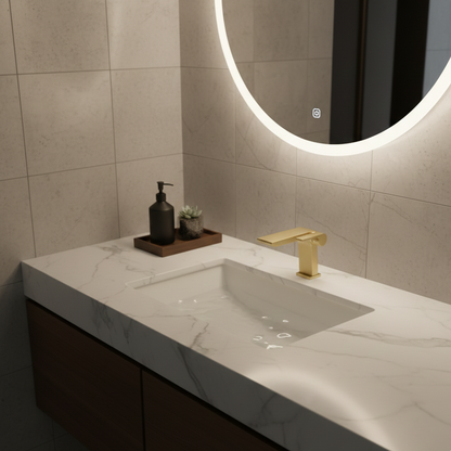 Robinet mitigeur moderne salle de bain lavabo - Doré - Laiton