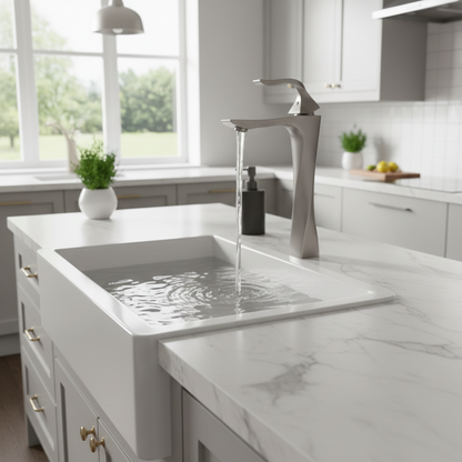 Robinet mitigeur torsade salle de bain lavabo - Argenté - Laiton