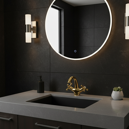 Robinet mitigeur lavabo salle de bain rétro double poignées - Doré - Laiton