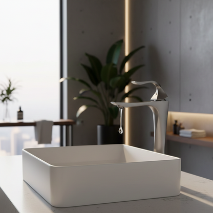 Robinet mitigeur torsade salle de bain lavabo - Argenté - Laiton