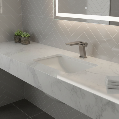 Robinet mitigeur moderne salle de bain lavabo - Argenté - Laiton