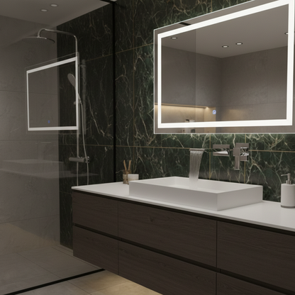 Robinet mitigeur salle de bain lavabo encastrable mural cascade - Argenté - Laiton