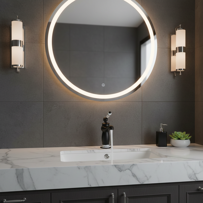 Robinet mitigeur lavabo salle de bain rétro poignée céramique - Noir - Laiton