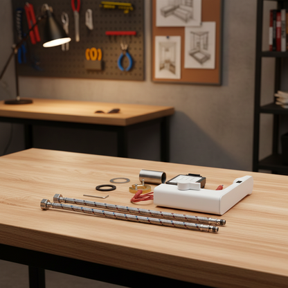 Robinet mitigeur lavabo tactile affichage thermostatique numérique - Blanc - Laiton