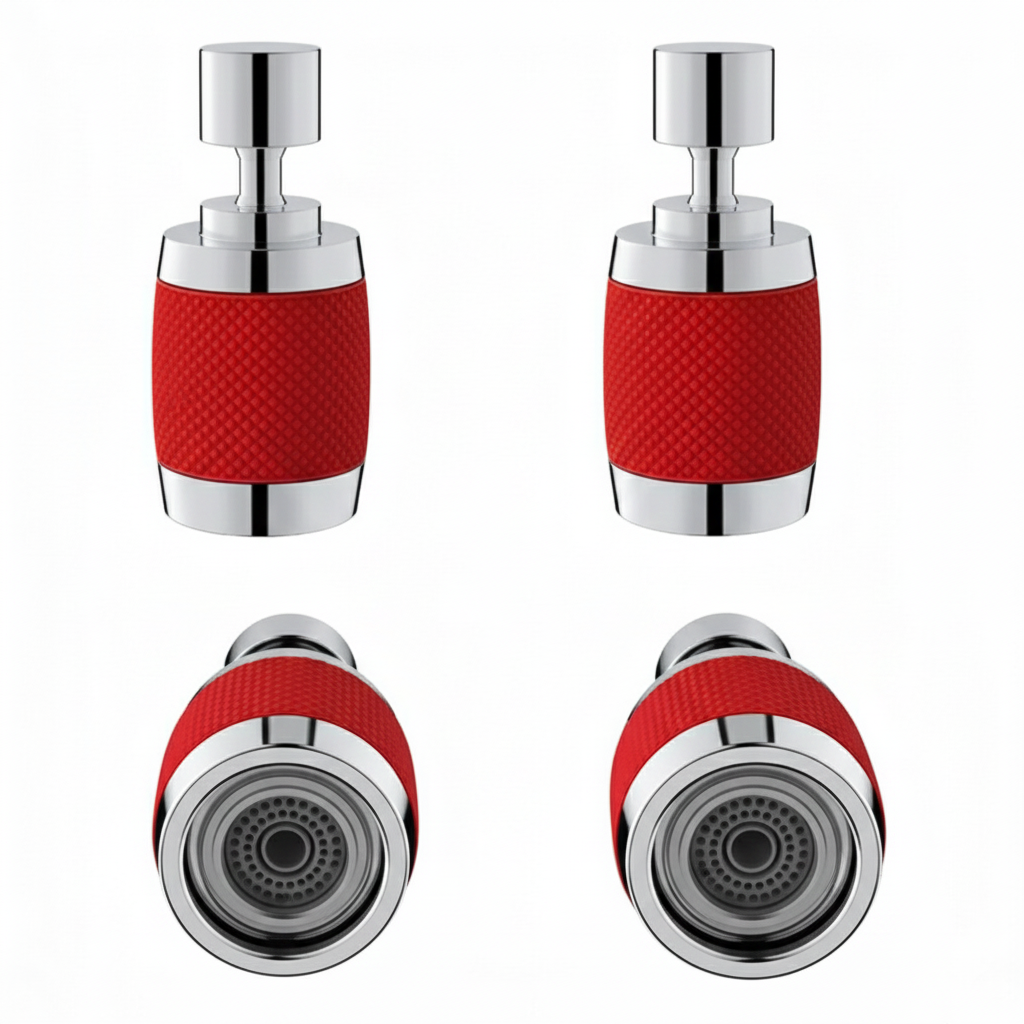 Tête de robinet mousseur filtre eau robinet - Rouge - Laiton