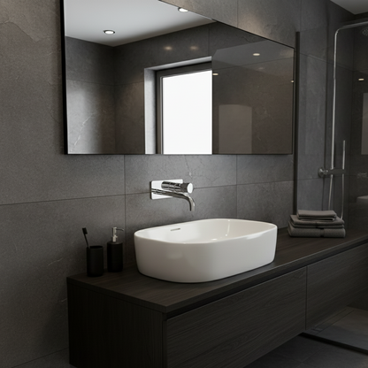 Robinet mitigeur mural salle de bain encastrable - Argenté - Laiton