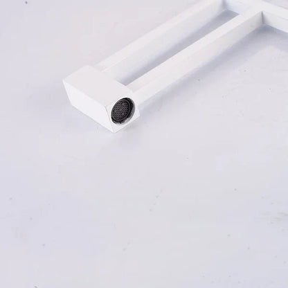 Robinet mitigeur moderne géométrique salle de bain lavabo - Blanc - Laiton