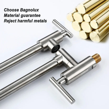 Robinet mitigeur de cuisine rabattable - Doré rose - Laiton