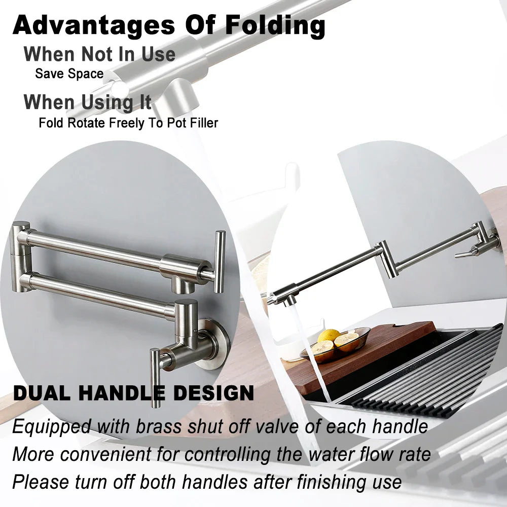 Robinet mitigeur de cuisine rabattable - Doré rose - Laiton