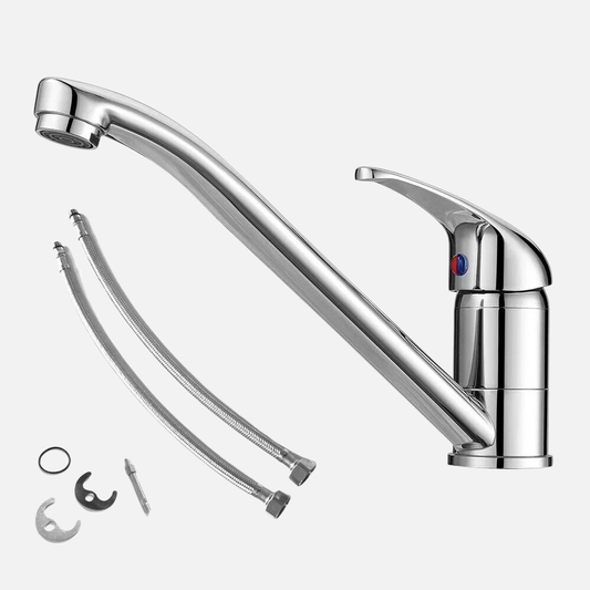 Robinet mitigeur cuisine évier - Argenté chrome