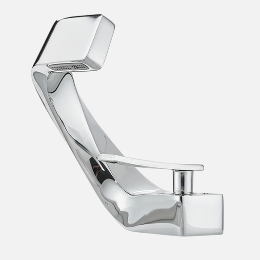 Robinet mitigeur design incurvé cascade - Argenté - Laiton