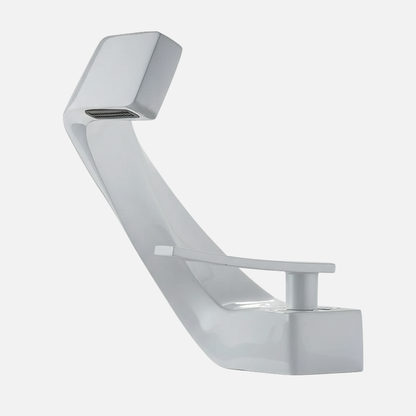 Robinet mitigeur design incurvé cascade - Blanc - Laiton