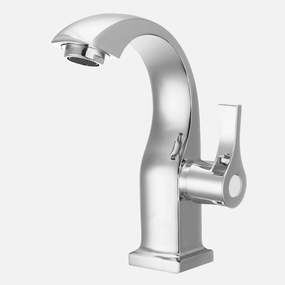 Robinet mitigeur lave main eau froide - Argenté