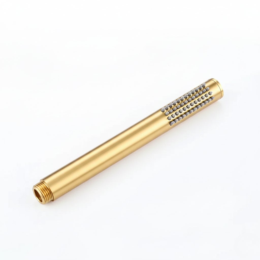 Robinet mitigeur baignoire salle de bain encastrable mural rond douchette - Doré