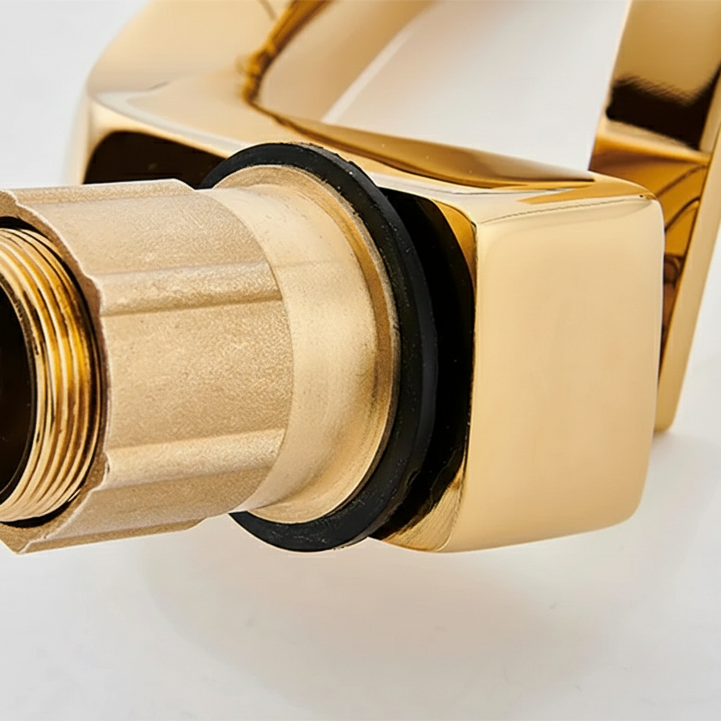 Robinet mitigeur design incurvé cascade - Doré - Laiton