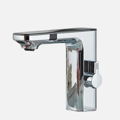 Robinet mitigeur lavabo tactile affichage thermostatique numérique - Argenté - Laiton