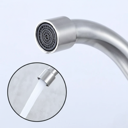 Robinet mitigeur évier de cuisine encastrable mural - Argenté