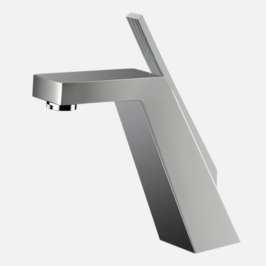 Robinet mitigeur salle de bain lavabo design contemporain - Argenté