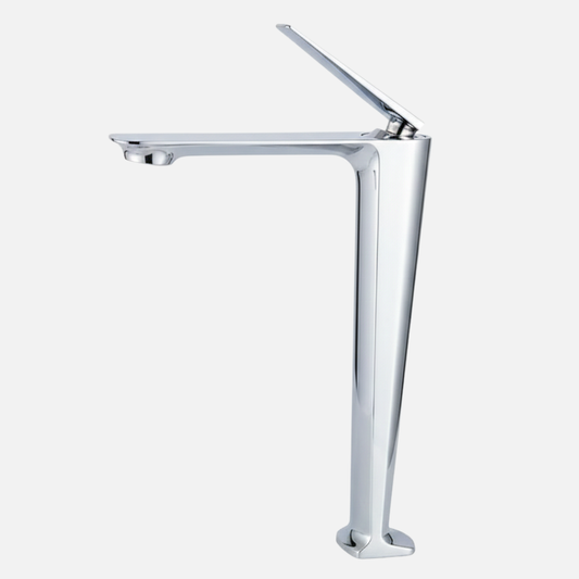 Robinet mitigeur salle de bain design - Argenté - Laiton